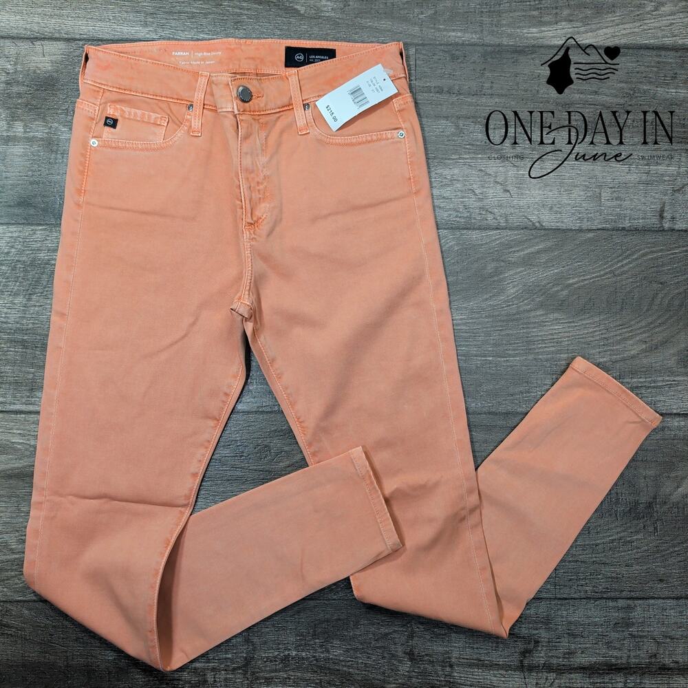 AG Adriano Goldschmied Farrah High Rise Skinny Jeans Orange NWT Size 4 (27)